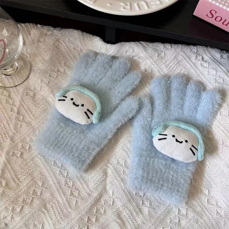 YUZHAOLIN Cotton Knit Gloves Unisex-3