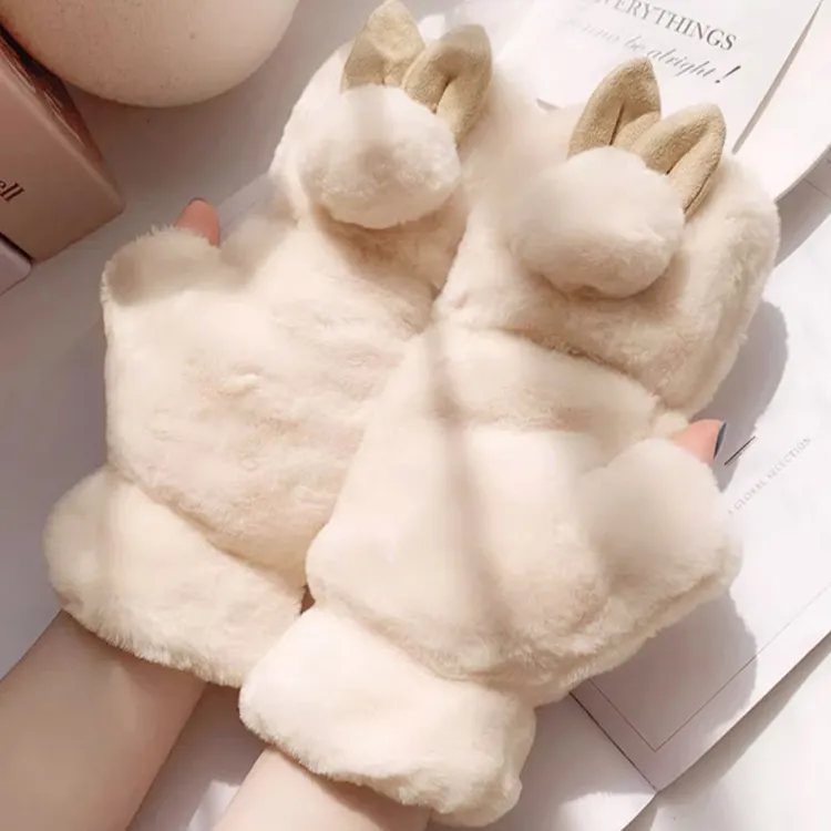 YUZHAOLIN Plush Knit Gloves Unisex-4