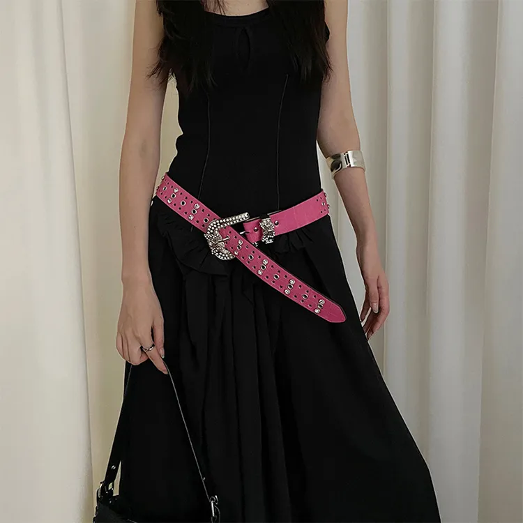 YUZHAOLIN Cow Leather Belts Women's 3.6cm-7