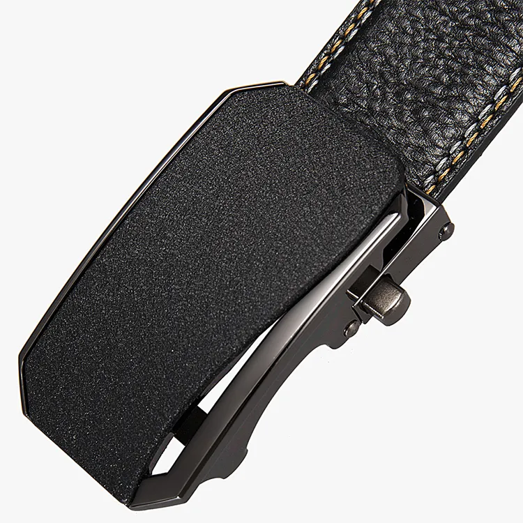 YUZHAOLIN Top Grain Cow Leather Leather Belts Men's 3.5CM-2