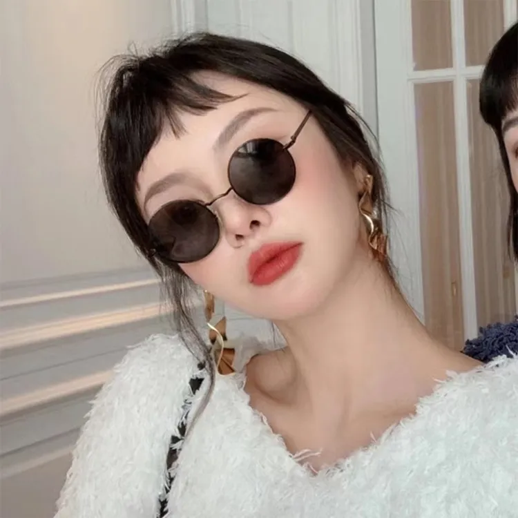 YUZHAOLIN Metal Round Sunglasses Unisex-2