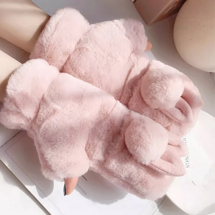 YUZHAOLIN Plush Knit Gloves Unisex-13