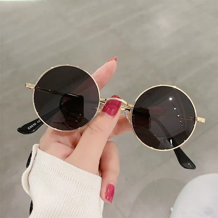 YUZHAOLIN Metal Round Sunglasses Unisex-1