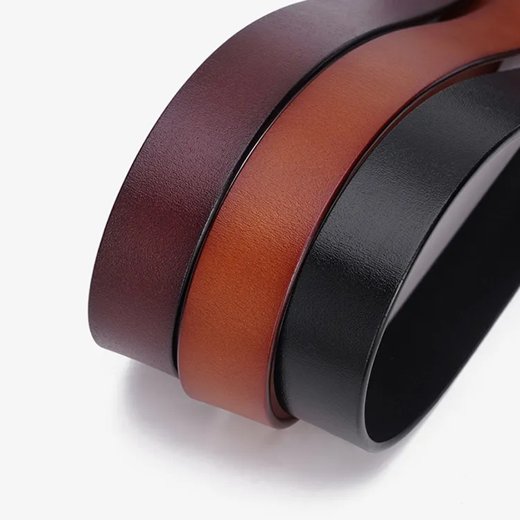 YUZHAOLIN Cow Leather Belts Unisex Width 2.8CM-1