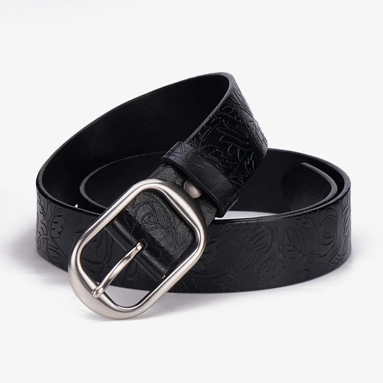 YUZHAOLIN Cow Split Leather Belts Unisex Width 2.8CM-2