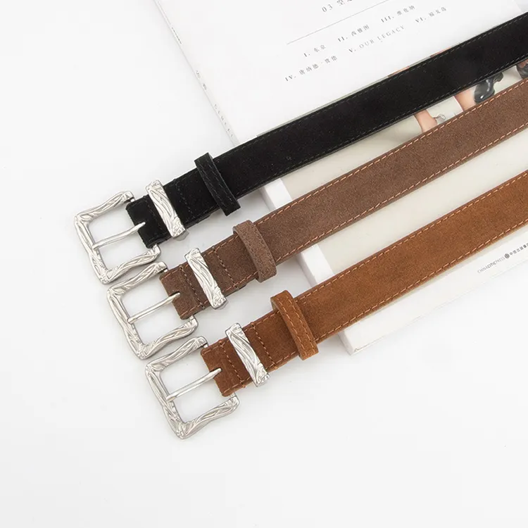 YUZHAOLIN Cow Leather Belts Unisex Width 2.8cm-7