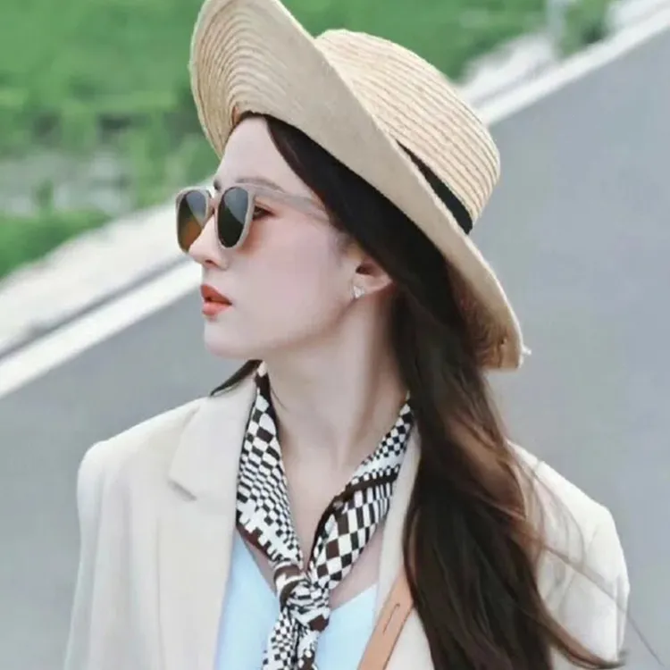 YUZHAOLIN Plate Frame Square Sunglasses Unisex-4