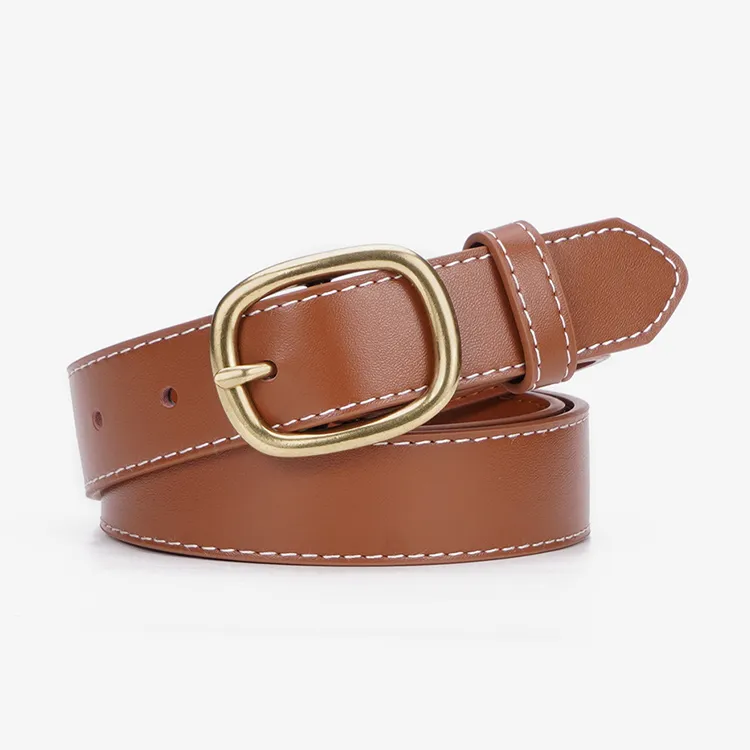 YUZHAOLIN Cow Split Leather Belts Unisex Width 2.8CM-3