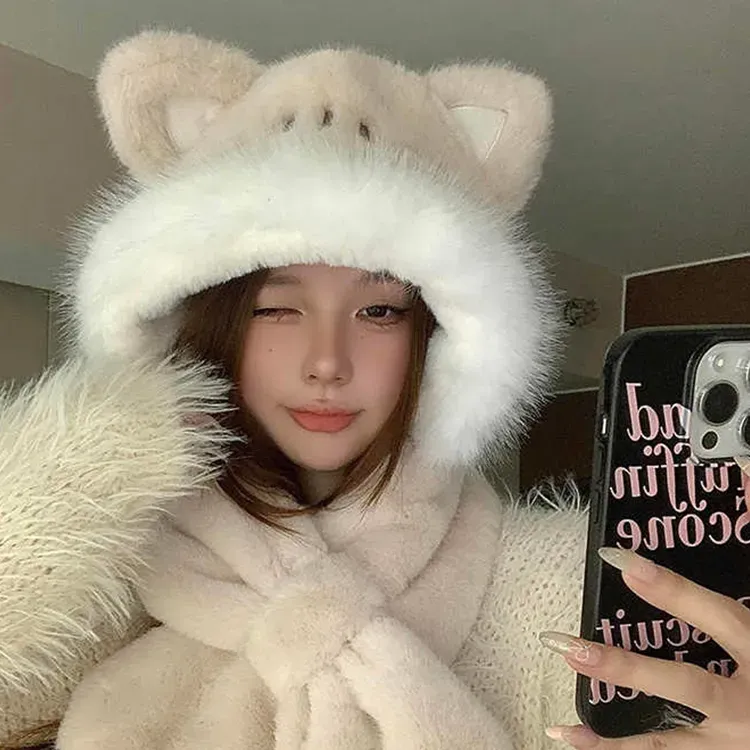 YUZHAOLIN Polyester Hoods & Plush Hats Women's-5