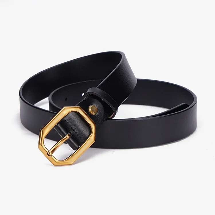 YUZHAOLIN Cow Leather Belts Unisex Width 2.8CM-2