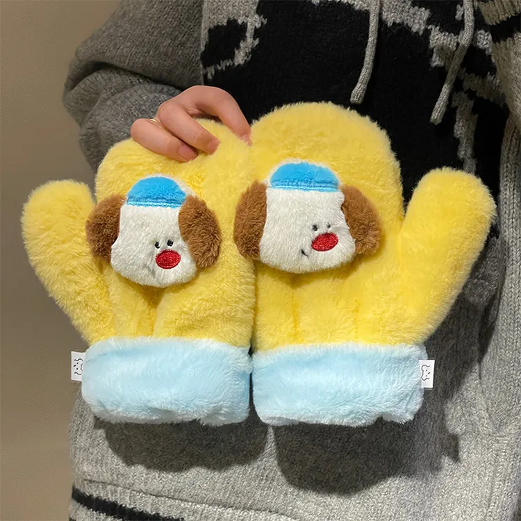 YUZHAOLIN Plush Knit Gloves Unisex-2