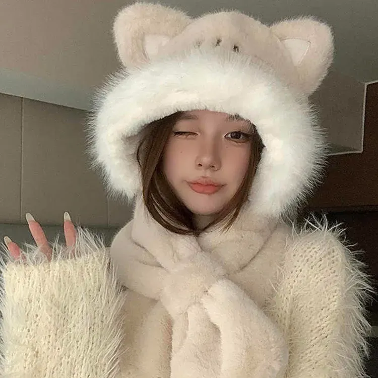 YUZHAOLIN Polyester Hoods & Plush Hats Women's-3