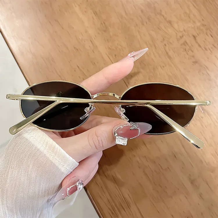 YUZHAOLIN Metal Oval Sunglasses Unisex-2