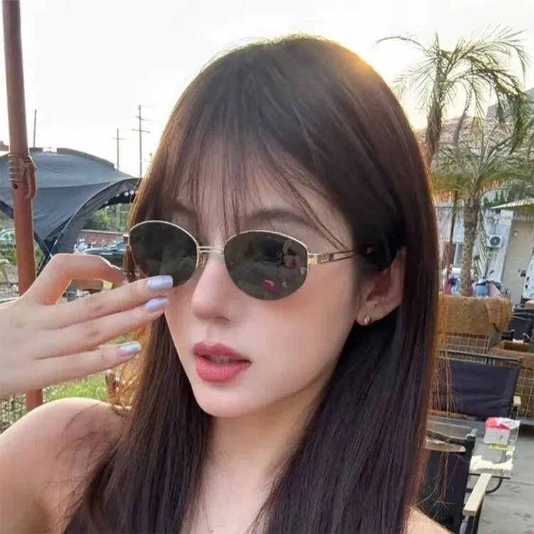 YUZHAOLIN Metal Oval Sunglasses Unisex-1
