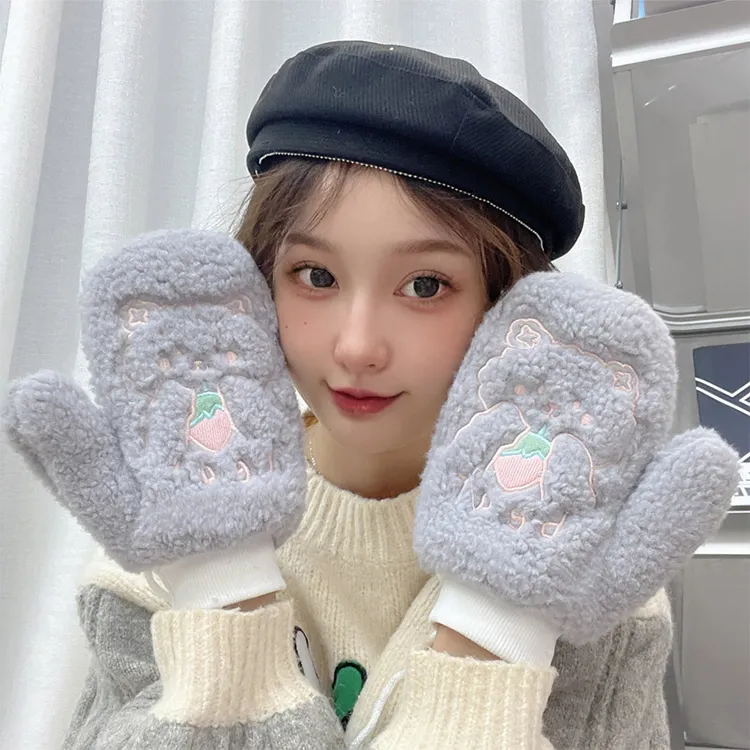 YUZHAOLIN Plush Knit Gloves Unisex-6