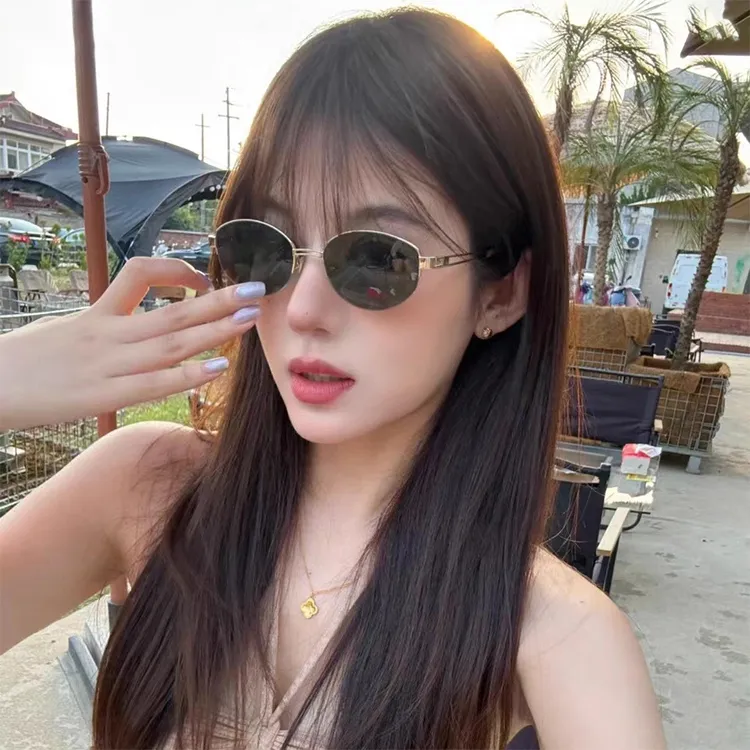 YUZHAOLIN Metal Oval Sunglasses Unisex-2