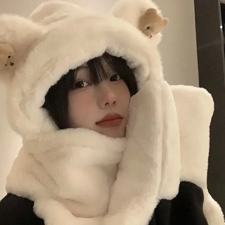 YUZHAOLIN Polyester Hoods & Plush Hats Women's-3