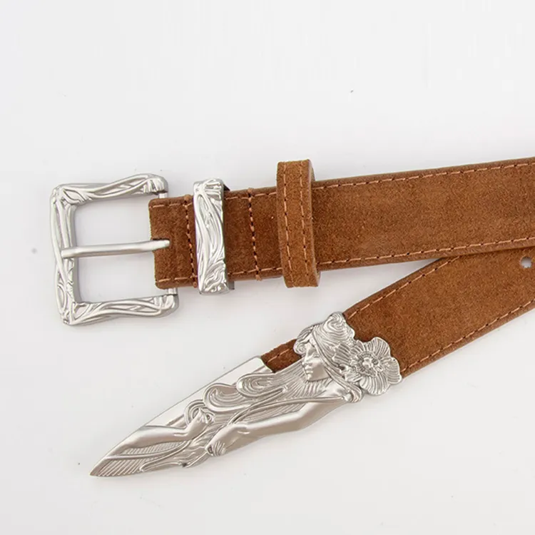 YUZHAOLIN Cow Leather Belts Unisex Width 2.8cm-5