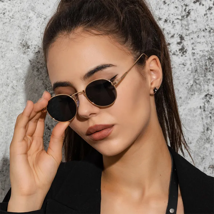 YUZHAOLIN Metal Round Sunglasses Unisex-2