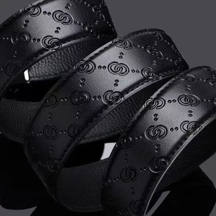 YUZHAOLIN Cow Split Leather Belts Men's Width 3.5CM-2