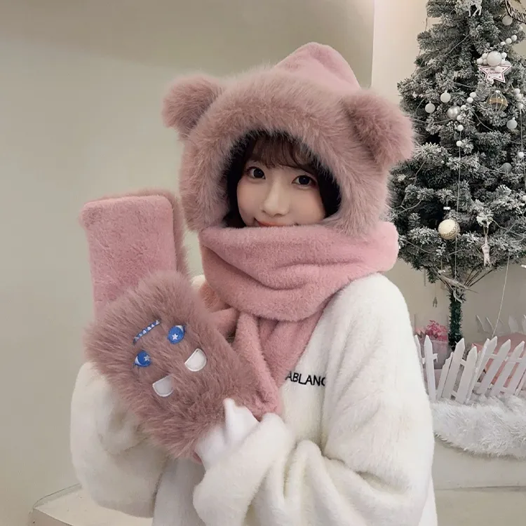 YUZHAOLIN Faux Rabbit Fur Beanies Unisex-4