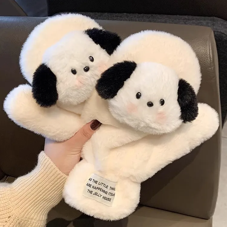YUZHAOLIN Plush Knit Gloves Unisex-5