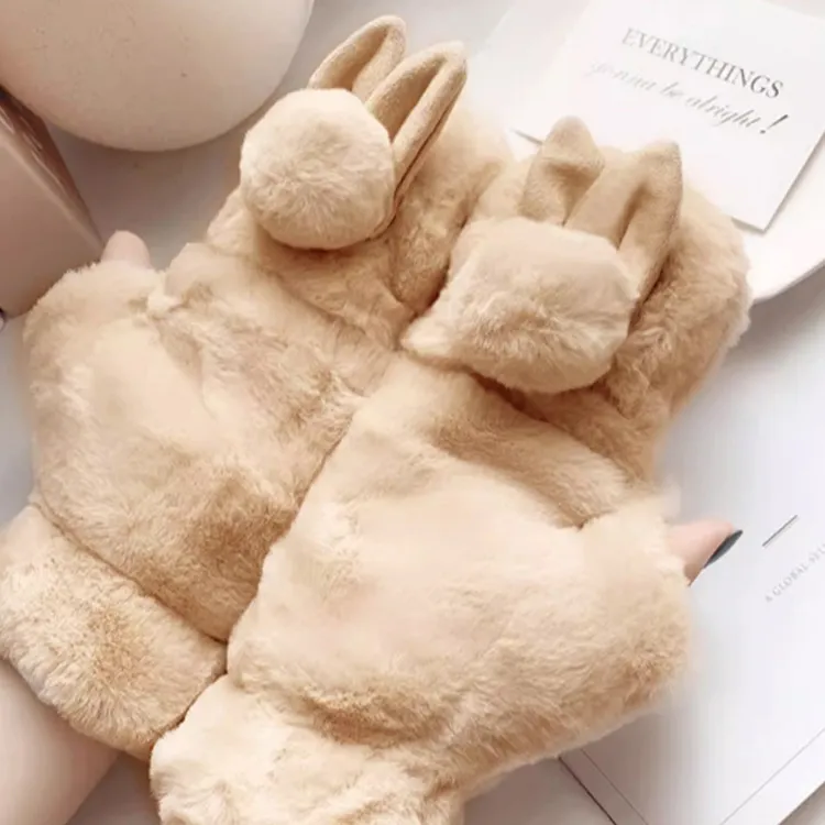 YUZHAOLIN Plush Knit Gloves Unisex-7