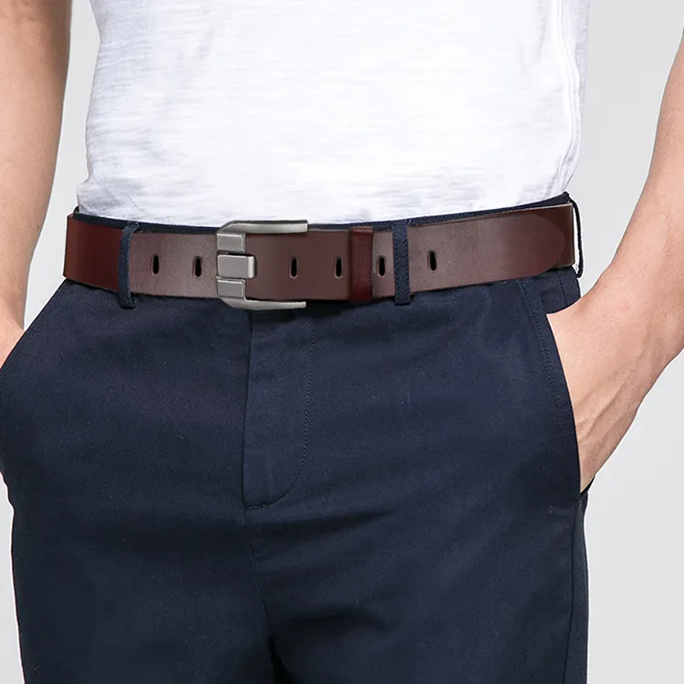 YUZHAOLIN Cow Split Leather Leather Belts Men's 3.8cm-1