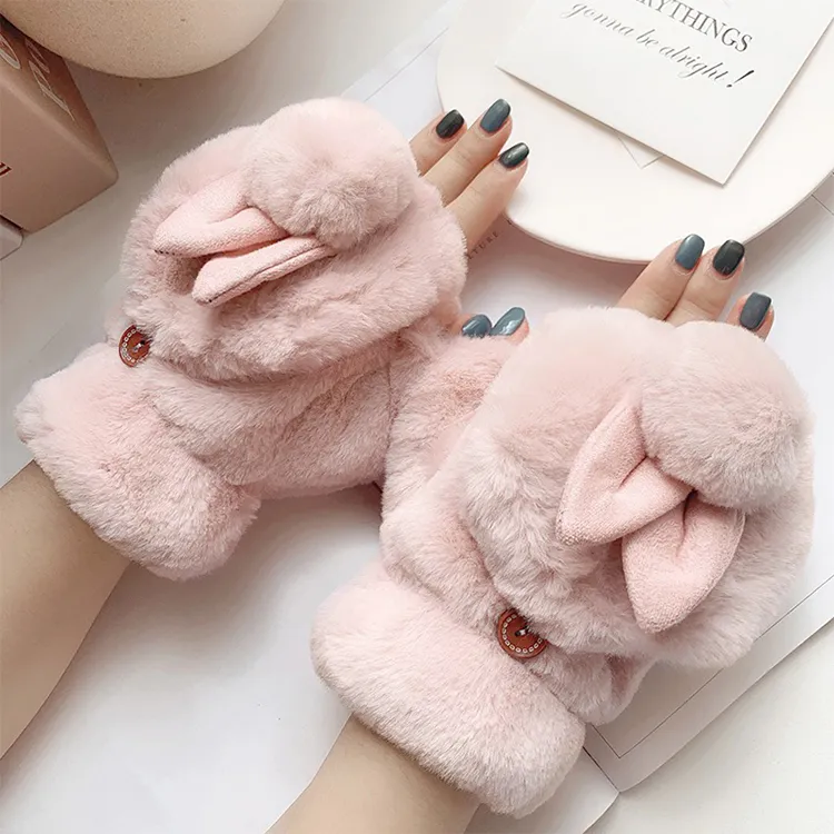 YUZHAOLIN Plush Knit Gloves Unisex-14
