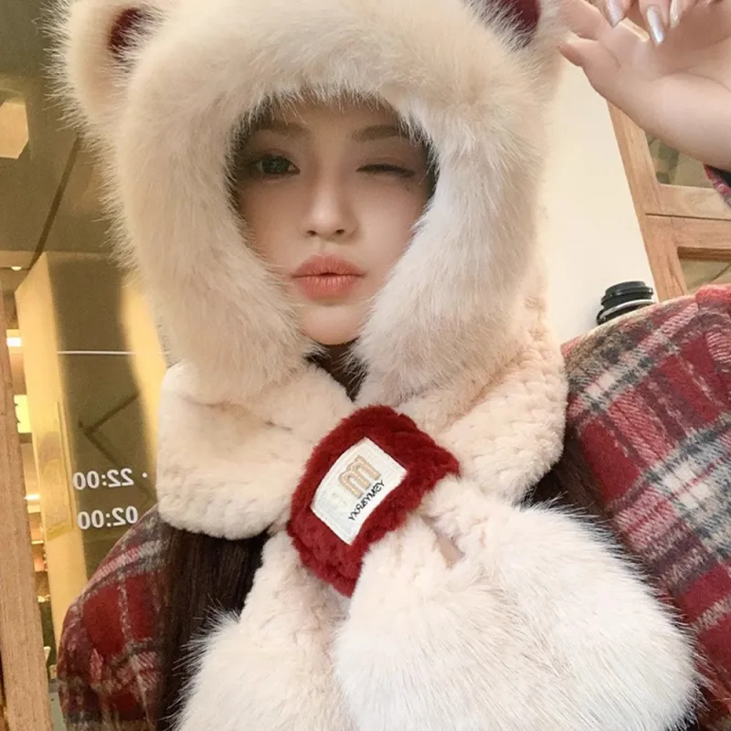 YUZHAOLIN Cotton Hoods & Plush Hats Women's-5