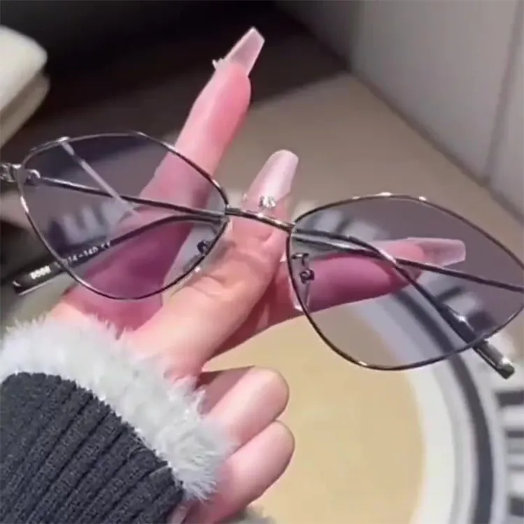 YUZHAOLIN Metal Irregular Shape Sunglasses Unisex-9