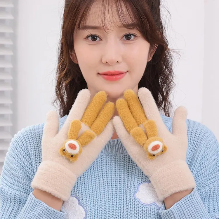 YUZHAOLIN Acrylic Knit Gloves Unisex-3