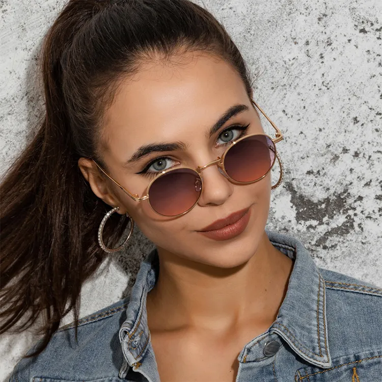 YUZHAOLIN Metal Round Sunglasses Unisex-6