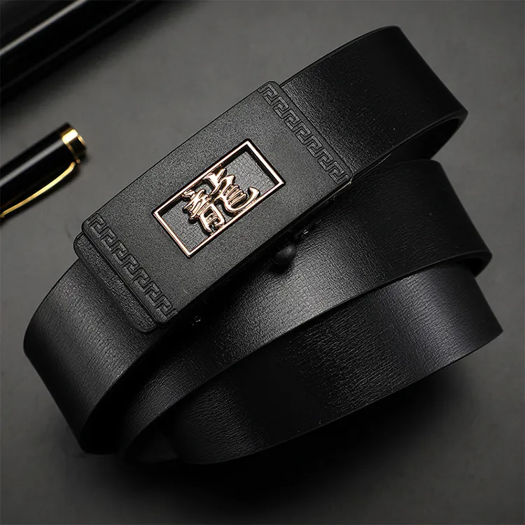 YUZHAOLIN Cow Split Leather Leather Belts Men's Width 3.5CM-5