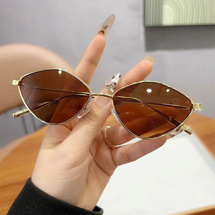 YUZHAOLIN Metal Irregular Shape Sunglasses Unisex-6