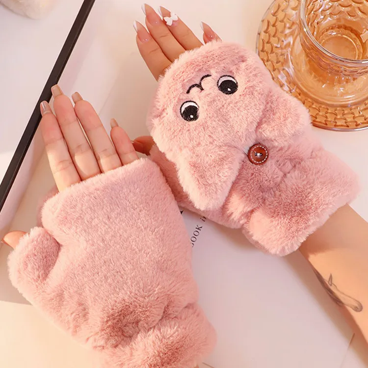 YUZHAOLIN Polyester Knit Gloves Women's-3