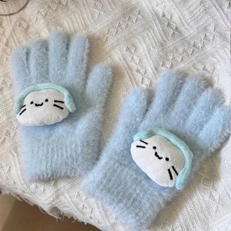 YUZHAOLIN Cotton Knit Gloves Unisex-4