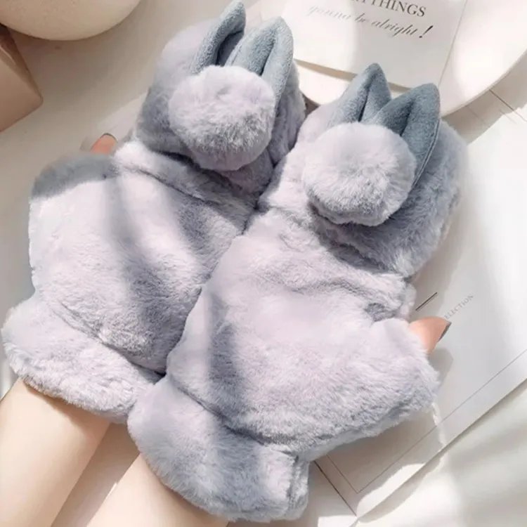 YUZHAOLIN Plush Knit Gloves Unisex-10