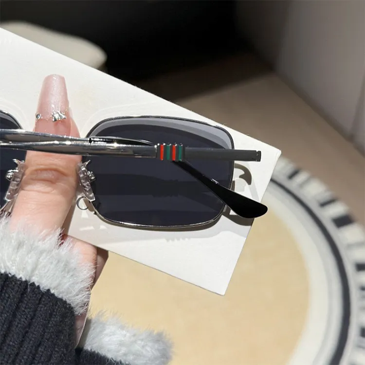 YUZHAOLIN Metal Plastic Rectangular Sunglasses Unisex-10