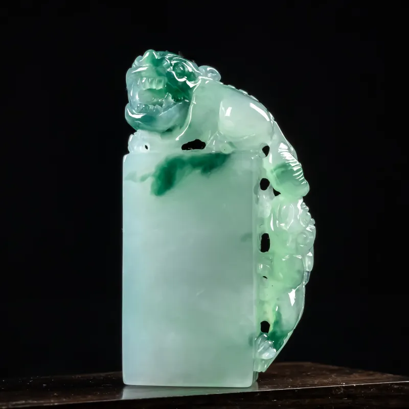 PUPAN Ice Glutinous Jadeite Seals Unisex-1