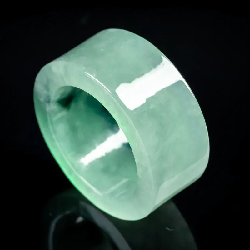 PUPAN Glutinous Jade Jadeite Rings Men's-4