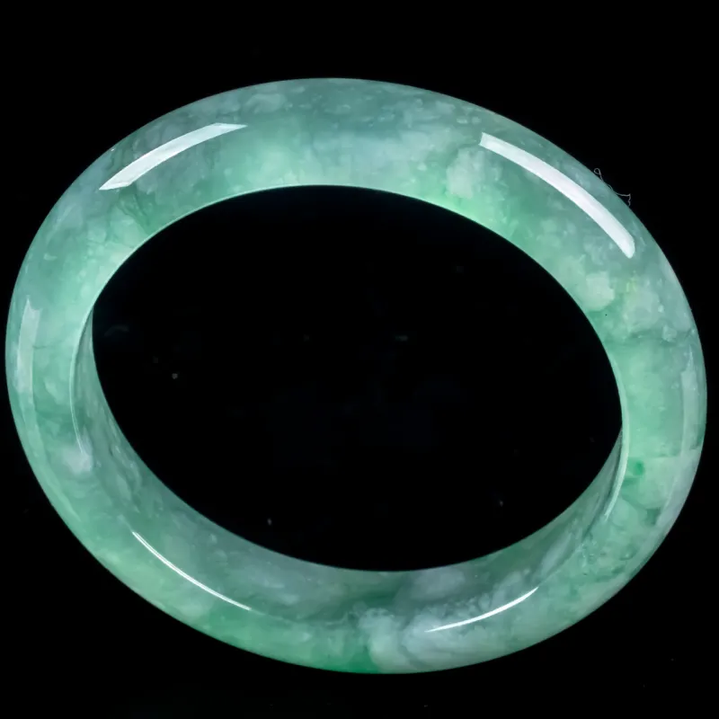 PUPAN Ice Glutinous Jadeite Bangles Women's-3
