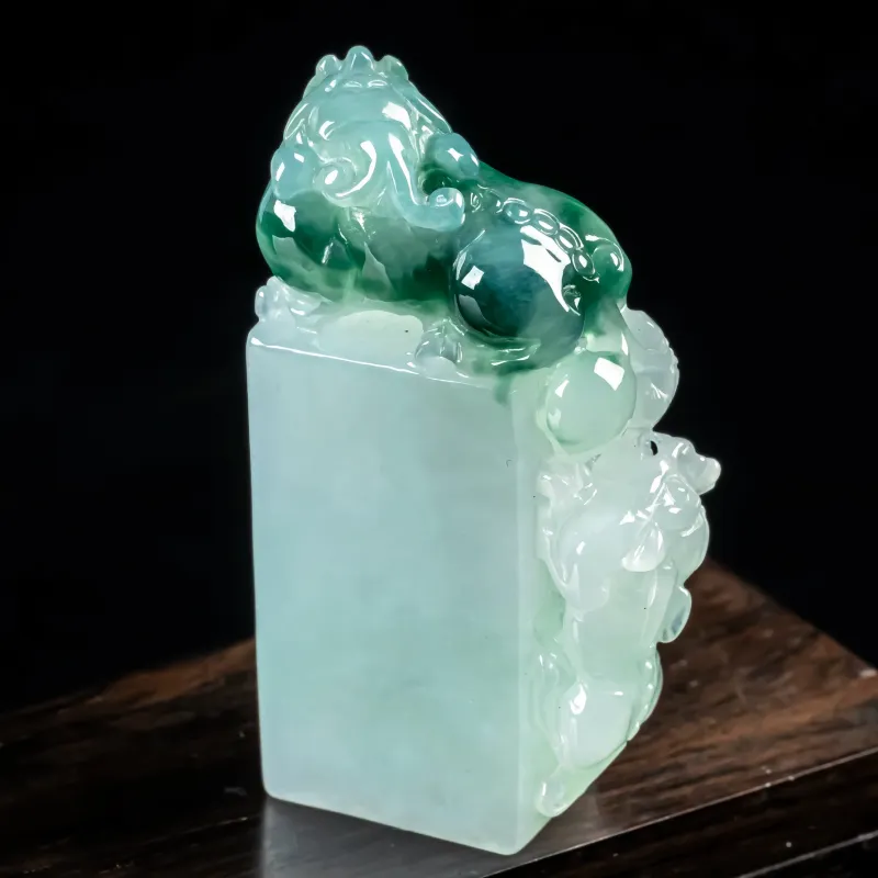 PUPAN Ice Glutinous Jadeite Seals Unisex-2