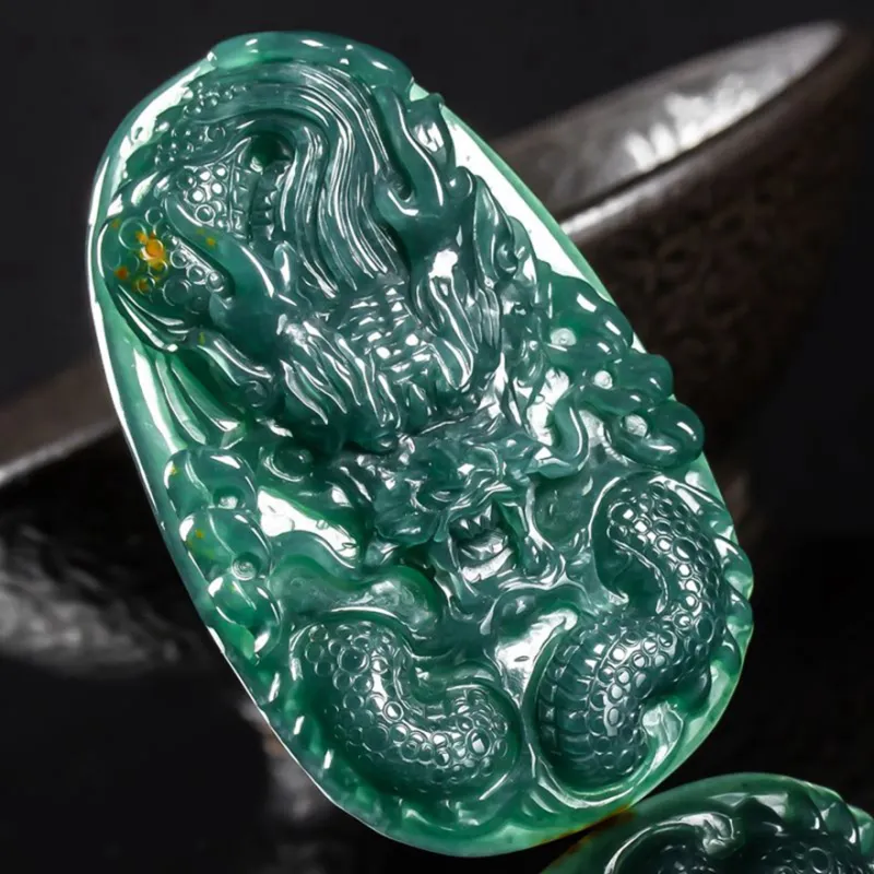 PUPAN Ice Glutinous Jadeite Pendants Unisex-4