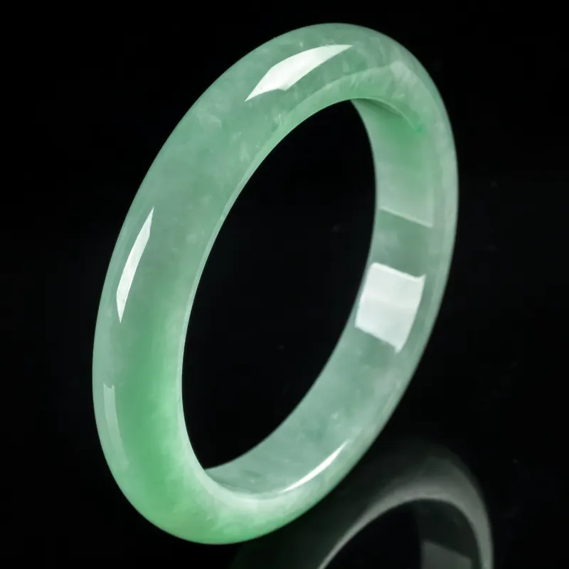 PUPAN Ice Glutinous Jadeite Bangles Women's-2