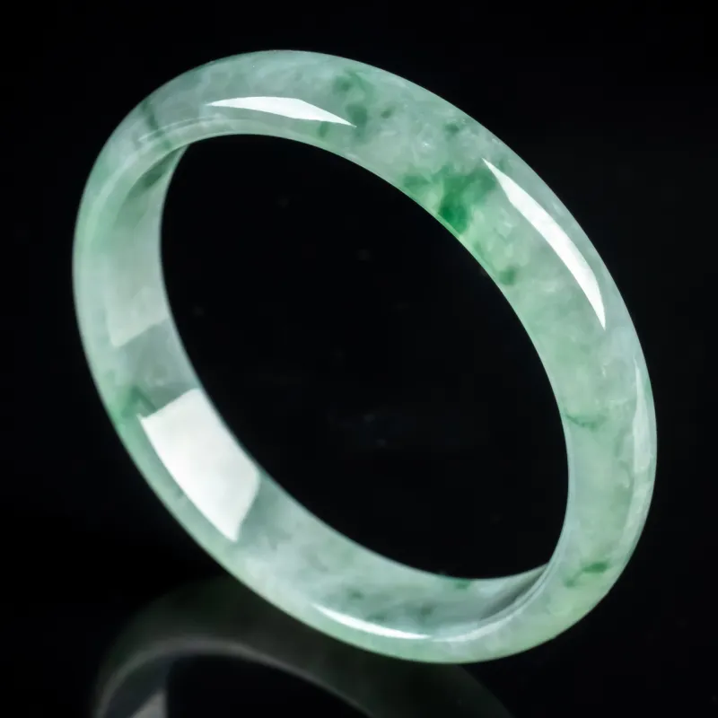 PUPAN Ice Glutinous Jadeite Bangles Women's-3