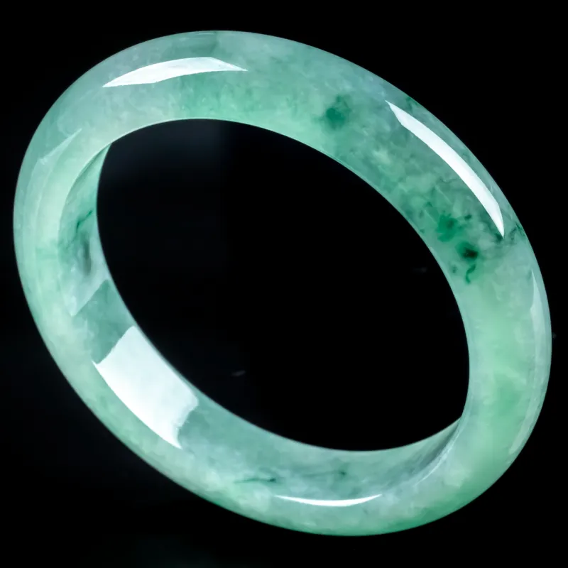 PUPAN Ice Glutinous Jadeite Bangles Women's-4