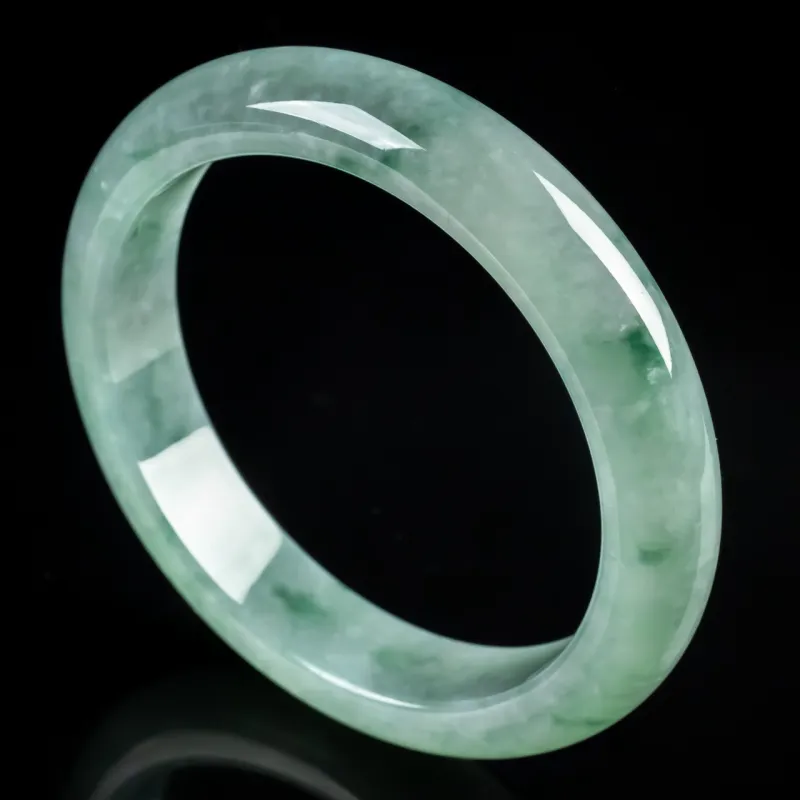 PUPAN Ice Glutinous Jadeite Bangles Women's-4