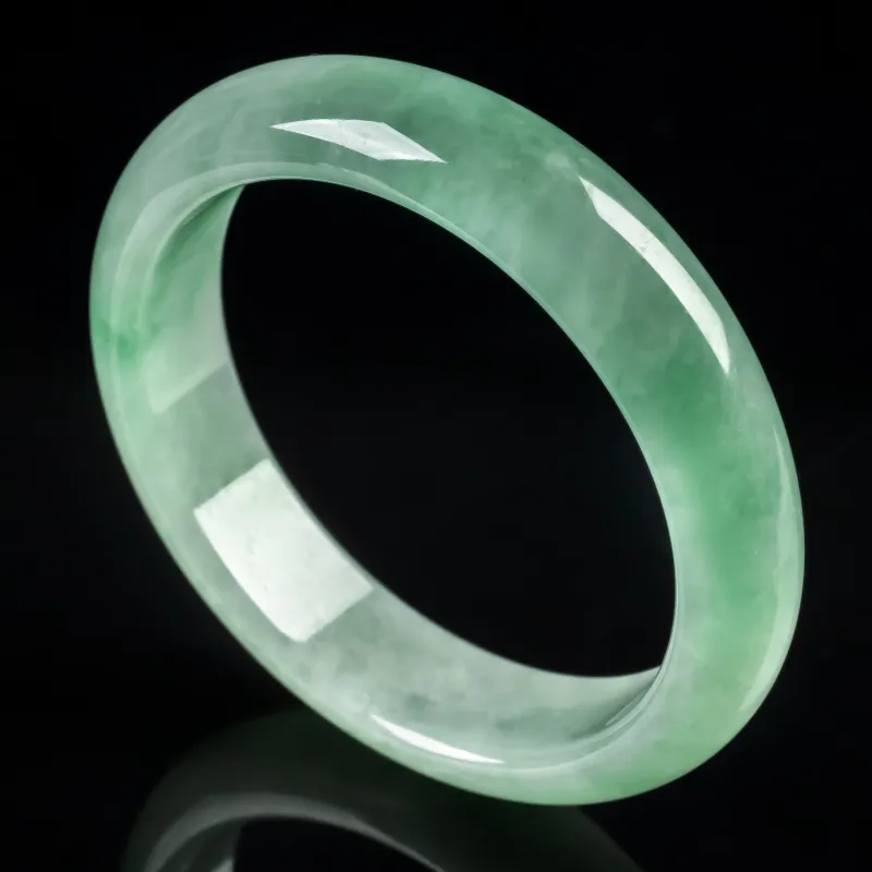 PUPAN Ice Glutinous Jadeite Bangles Women's-1