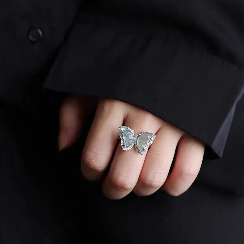 PUPAN Ice Type Jadeite Rings Women's-1